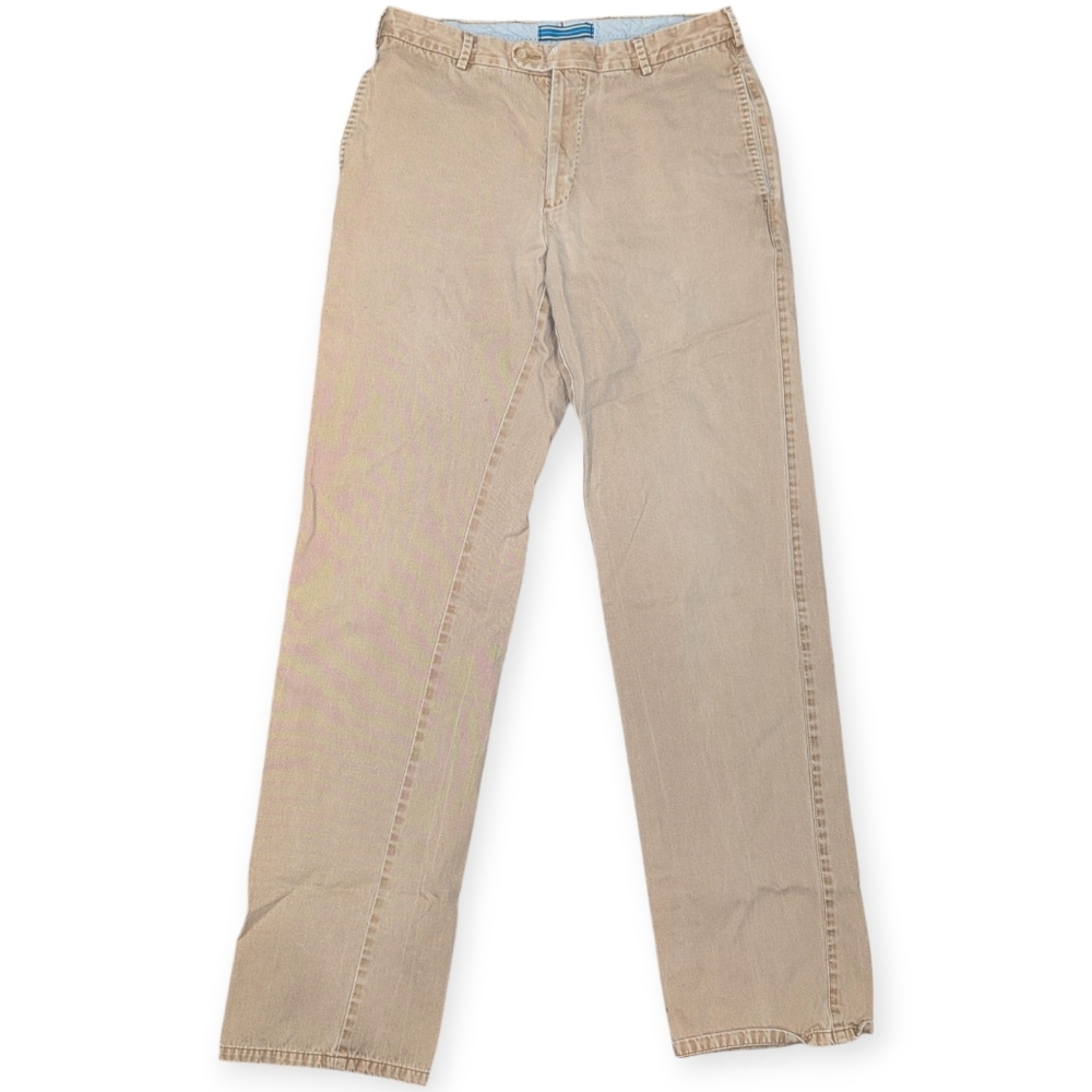 Peter Millar Flat Front Chino Khaki Pants Men's Size 31x30 Golf Office Attire